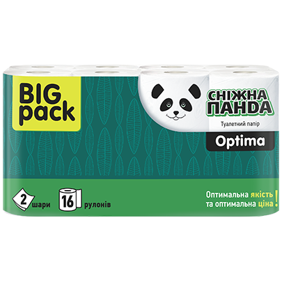 Туалетная бумага Снежная панда Оптима 16 шт - 58 - Molodo