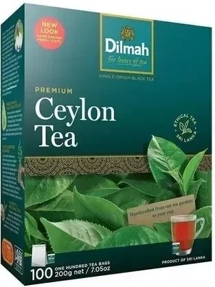 Чай Dilmah Premium Ceylon Tea чорний 100 пакетиків по 2 гр. - 60 - Molodo