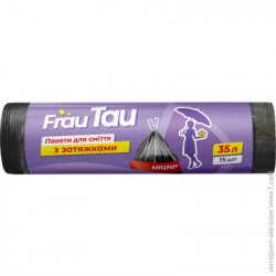 Пакет мусорные с затяжками 