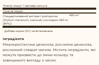 FP Milk Thistle - 100 vcaps (Solgar Стандартизований екстракт насіння розторопші) - 65 - Molodo