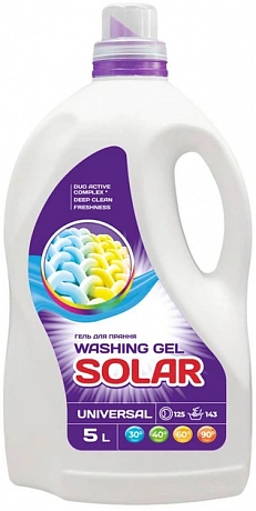 Гель для стирки Solar Universal 5000 мл 143 циклов стирки - 61 - Molodo