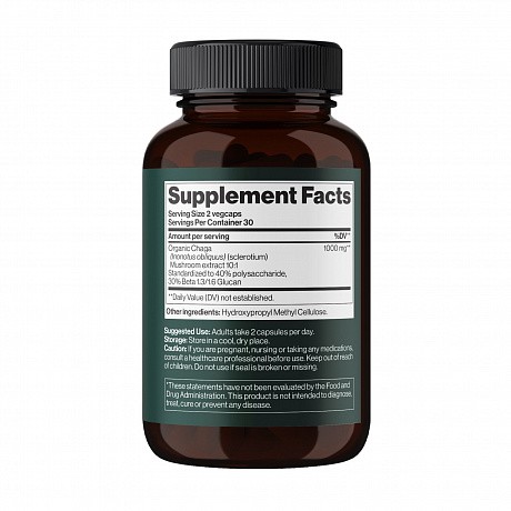 Chaga Mushroom 1000 mg - 60 veg caps (Чага) - 66 - Molodo
