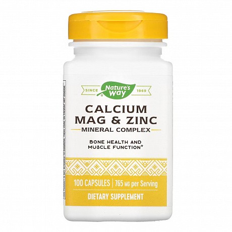 Calcium-Magnesium-Zinc - 100 caps (Кальций, Магний, Цинк) - 64 - Molodo