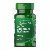 Chromium Picolinate 500 mcg Yeast Free - 100 tabs (Хрому піколінат без дріжджів) - 70 - Molodo