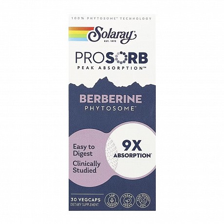 Prossorb Berberine 9x - 30 vcaps (Берберин Solaray) - 64 - Molodo