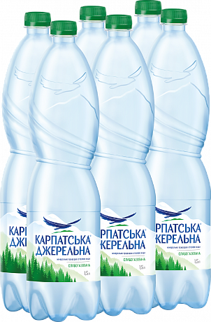 Карпатськая Джерельна 1,5 л вода слабогазированнная, 6 шт. - 59 - Molodo