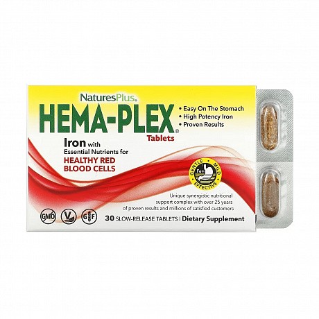 Hema-Plex - 30 tabs (blister) (Вітамінно-мінеральний комплекс із залізом) - 64 - Molodo