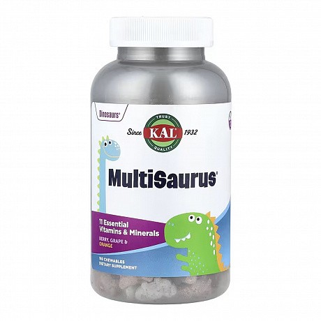 MultiSaurus - 180 chewables Berry Grape Orange (Мультивитамины для детей) - 65 - Molodo