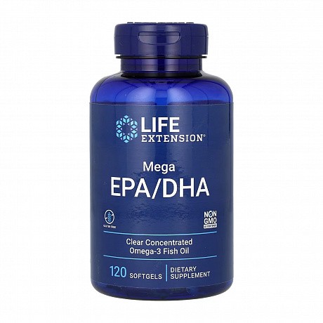 Mega EPA/DHA Omega-3 Fish Oil - 120 softgels (Рыбий жир) - 64 - Molodo