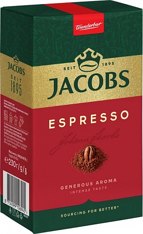 Кава мелена Jacobs Monarch Espresso (Якобс Монарх Еспресо) темне обсмаження 230 г (пакет) - 68 - Molodo