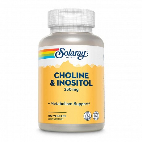 Choline & Inositol - 100 vcaps (Холін та інозитол Solaray 250 мг) - 65 - Molodo
