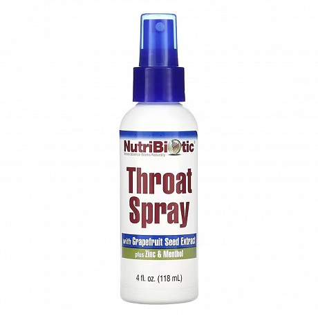 Throat Spray - 118ml (Спрей для горла с экстрактом косточек грейпфрута, цинком и ментолом) - 63 - Molodo