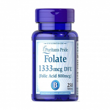 Folate 1333 mcg DFE - 250 tabs (Фолиевая кислота) - 65 - Molodo