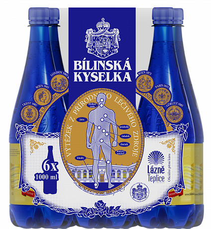 Bilinska Kyselka 1 л вода слабогазированнная, 6 шт. - 60 - Molodo