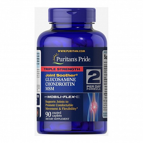 Glucosamine Chondroitin MSM Triple Strength - 90 caplets (Глюкозамін + Хондроїтин + МСМ) - 65 - Molodo