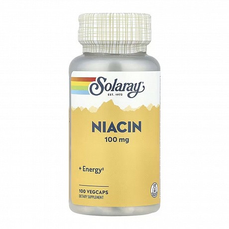 Niacin 100mg - 100 vcaps (Ніацин Вітамін B3 Solaray) - 65 - Molodo