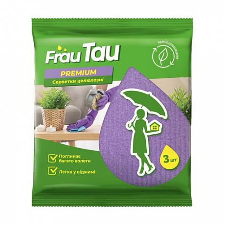 Салфетки для уборки Frau Tau целлюлозные Премиум 3 шт. - 58 - Molodo