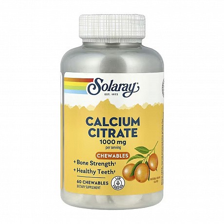 Calcium Citrate 1000mg - 60 chewables (Кальцію цитрат Solaray) - 65 - Molodo