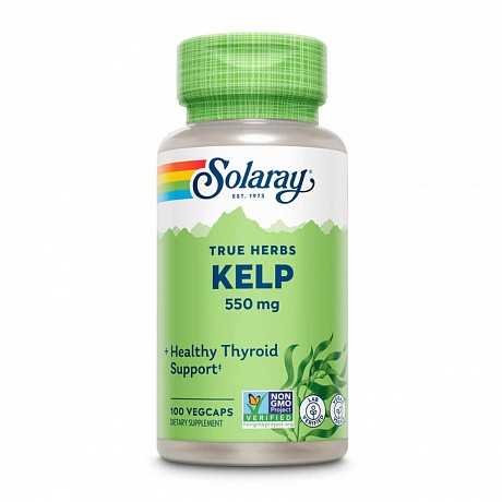 Kelp Seaweed 550mg - 100 vcaps (Келп Бурі водорості Solaray) - 65 - Molodo
