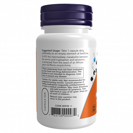 5-HTP 50mg - 30 veg caps (5-гbдрокситриптофан) - 67 - Molodo