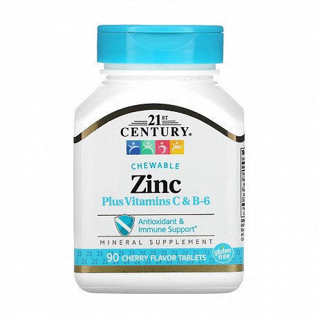 Zinc Plus Vitamins C & B-6 - 90 tabs Cherry (Цинк Плюс вітамін С та В6) - 64 - Molodo