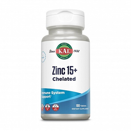 Zinc 15+ Chelated - 100 tabs (Цинк) - 64 - Molodo