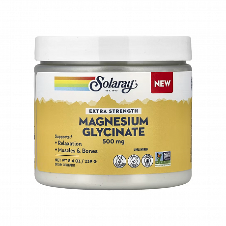 Magnesium Glycinate Powder 500mg - 239g (Магний Solaray) - 63 - Molodo