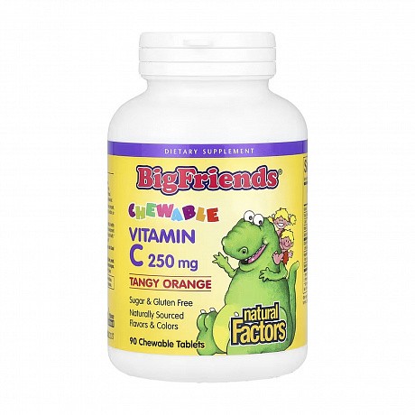 BigFriends Vitamin C 250mg - 90 tabs Orange (Вітамін С для дітей) - 64 - Molodo