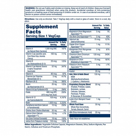 Once Daily Woman Multi-Vitamin - 90 vcaps (Мультивітаміни для жінок Solaray) - 66 - Molodo