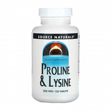 Proline & Lysine 550 mg - 120 tabs (Source Naturals Аминокислоты с витамином C и растительными экстрактами) - 66 - Molodo