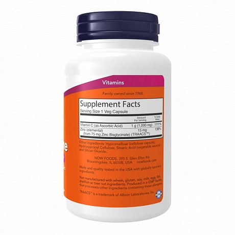 C-1000 Zinc Immune - 90 veg caps (Вітамін С-1000 Цинк) - 67 - Molodo