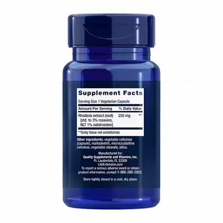 Rhodiola Extract 250mg - 60 veg caps (Родіола) - 64 - Molodo