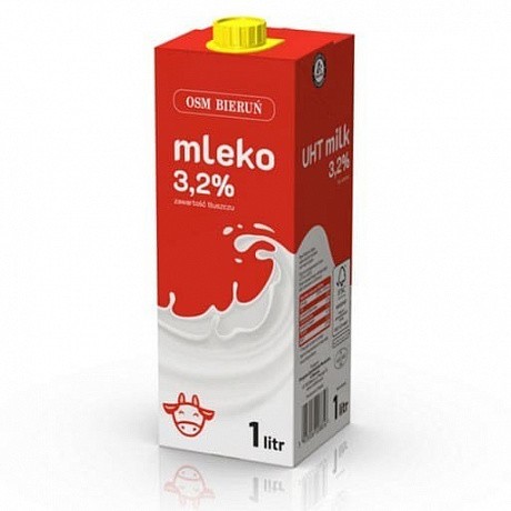 Молоко OSM Bierun жирность 3,2%, Mleko, 1 л - 58 - Molodo