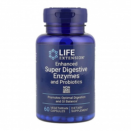 Enhanced Super Digestive Enzymes and Probiotics - 60 veg caps (Супер ферменти з пробіотиками) - 64 - Molodo