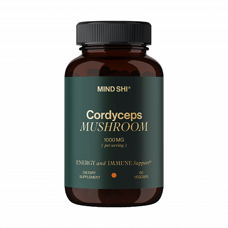 Cordyceps Mushroom 1000 mg - 60 veg caps (Кордіцепс) - 65 - Molodo