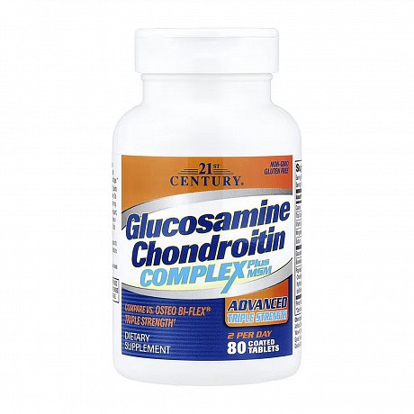 Glucosamine Chondroitin Complex Triple - 80 tabs (Глюкозамін Хондроїтин) - 64 - Molodo