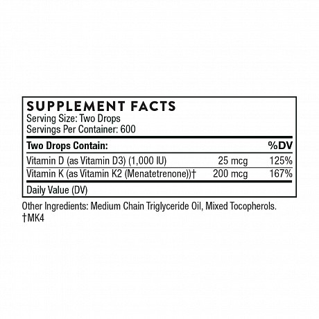 Vitamin D+K2 - 1oz (Вітамін Д3 і К2) - 65 - Molodo