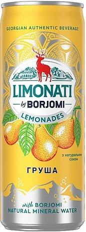 Лимонад Borjomi Limonati Груша алюминиевая банка 0.33 л * 12 шт - 63 - Molodo