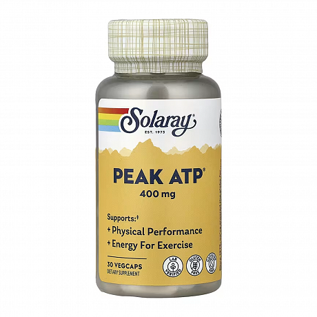 Peak ATP® 400 mg - 30 vcaps (Аденозин-5'-трифосфат динатрію, Peak ATP, Solaray, 400 мг) - 65 - Molodo