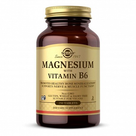 Magnesium with Vitamin B6 - 250 tabs (Магній В6) - 64 - Molodo