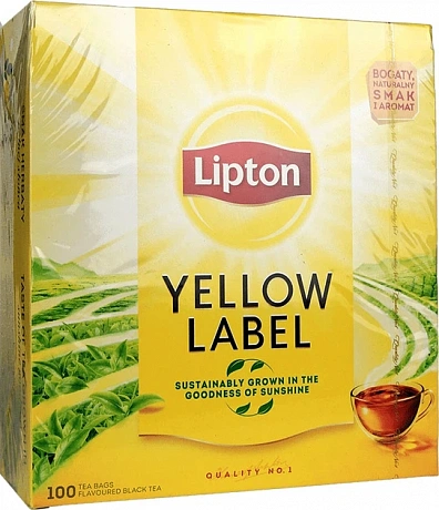 Чай Lipton Yellow Label чорний 100 пакетиків по 2 гр. - 61 - Molodo