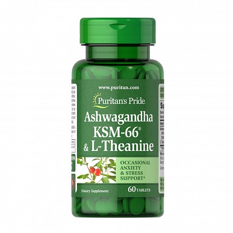Ashwagandha KSM-66® & L-Theanine - 60 tabs (Ашваганда та L-теанін ) - 65 - Molodo