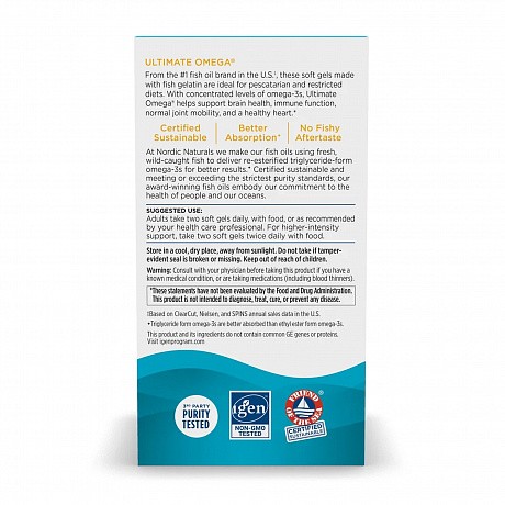 Ultimate Omega Fish Gels - 60 softgels (Омега-3) - 71 - Molodo