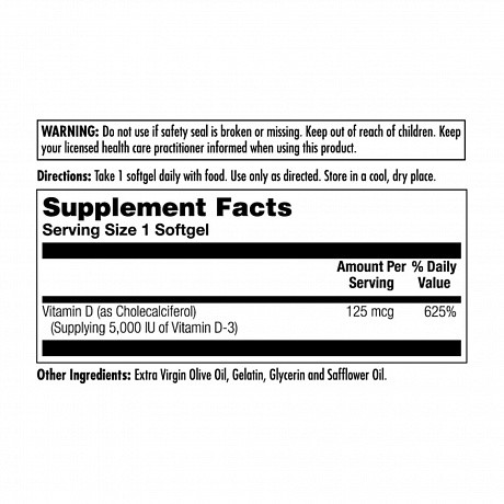 D-3 5000 IU 125mcg - 90 Softgel (Вітамін D3) - 66 - Molodo