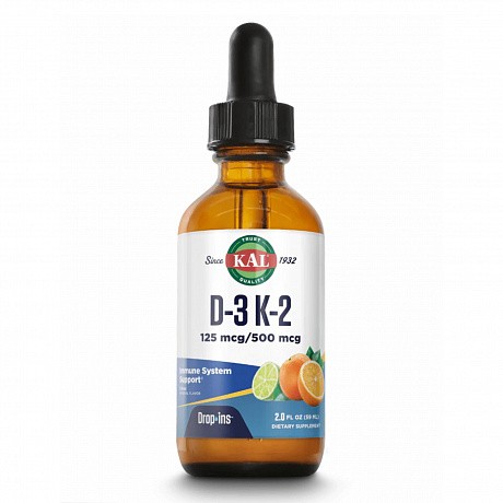 D3 K2 DropIns 125mcg - 2 oz Citrus (Вітамін D3 та K2) - 64 - Molodo