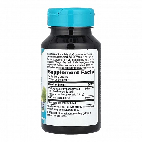 Artichoke Supports Digestion - 60 vcaps (Артишок) - 64 - Molodo