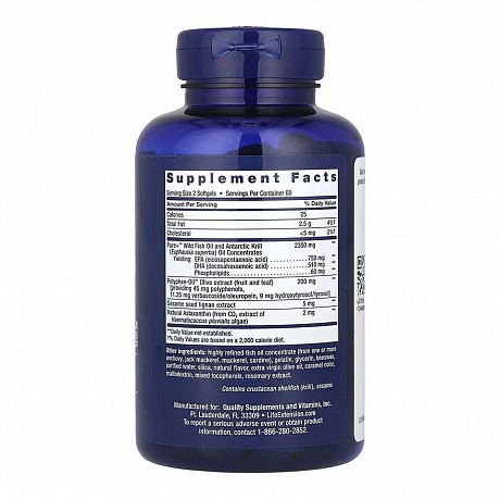 Super Omega-3 Plus EPA/DHA Fish Oil, Sesame Lignans, Olive Extract, Krill & Astaxanthin-120 softgels - 65 - Molodo