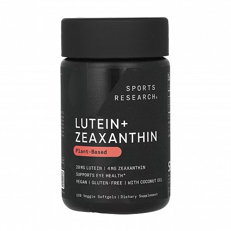 Lutein + Zeaxanthin 20mg - 120 veggie softgels (Sport Research лютеин и зеаксантин в растительных капсулах) - 66 - Molodo