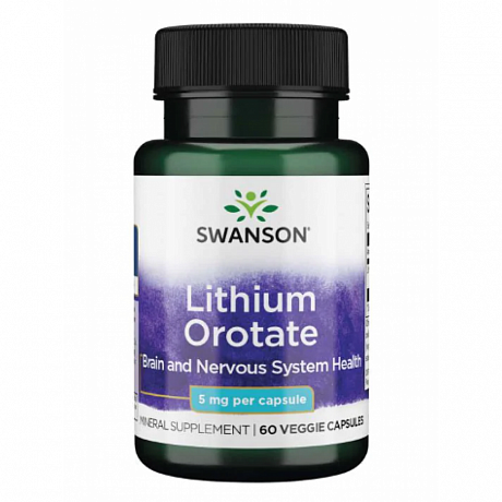 Lithium Orotate 5mg - 60 veg caps (Литий оротат) - 64 - Molodo