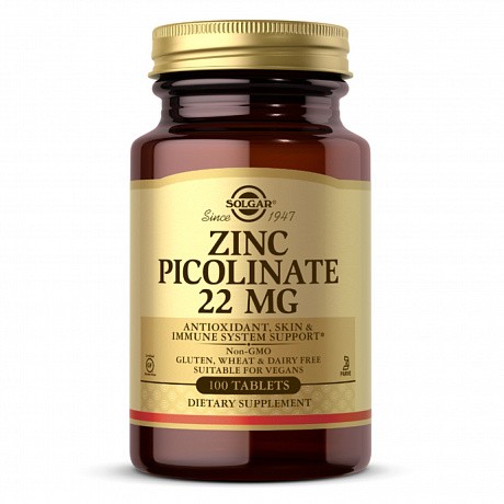 Zinc Picolinate 22 mg - 100 tab (Пиколинат цинку) - 64 - Molodo